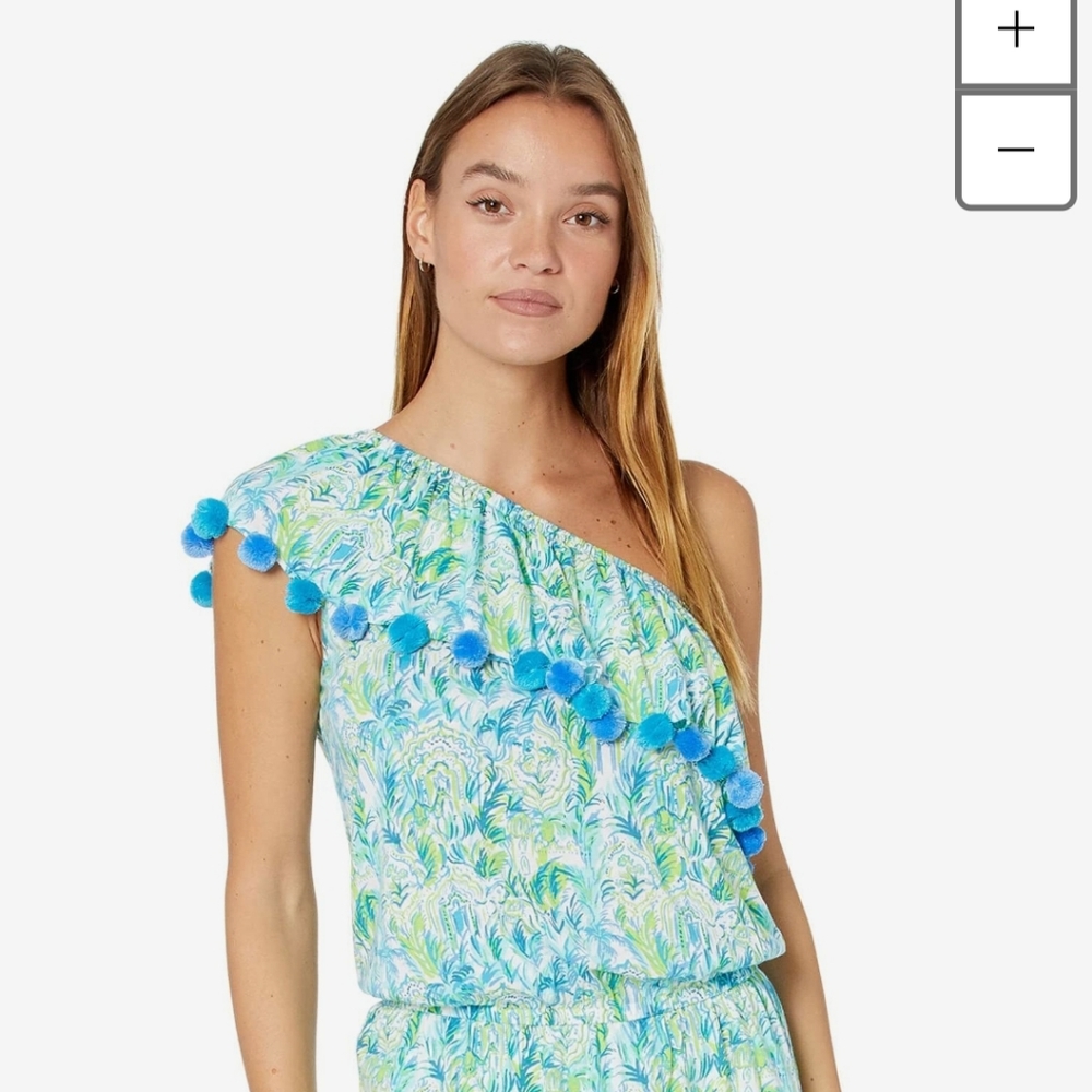 New with tags Lilly Pulitzer Resort White Out to Play Idara romper size XL